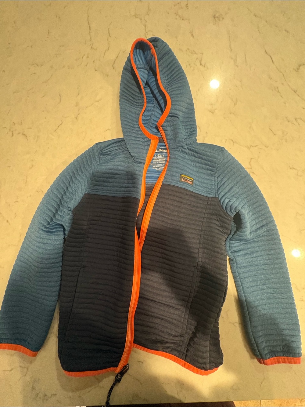 Boys llbean zip up size L 6x/7